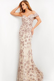 One Shoulder Sheath Lace Gown