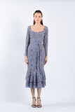Long Sleeve Dantel Midi Dress