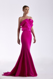Crepe and Organza Gown