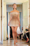 Off Shoulder Cocktail Dress with Banded Sleeves