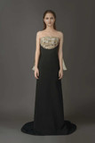 Strapless Gown with Cape Back