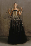 A-Line Strapless Gown with Embellishments