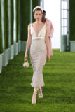Beaded 3D Flower Mesh Tulle Dress