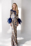 Embellished Neckline Gown