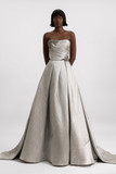 Strapless Beaded Corset Gown