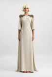 Three-Quarter Sleeves Gown