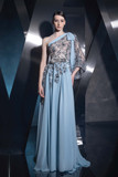 Asymmetrical One-Sleeve Gown