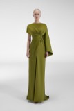 Satin Gown with Drapery