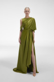 Draped-Satin-Gown