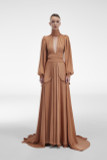 High Neck Satin Gown