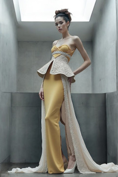 Peplum Fitted Gown Peplum Fitted Gown