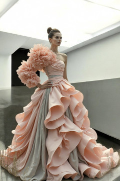 Ruffled Sleeved Gown Ruffled Sleeved Gown