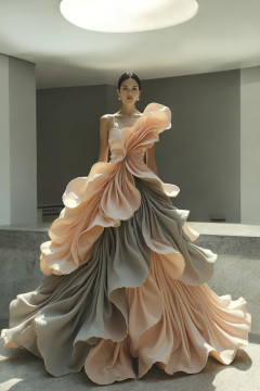 Asymmetrical Sculpted Gown Asymmetrical Sculpted Gown