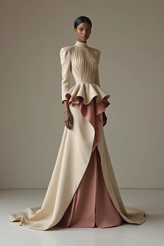 Ruched Ruffle Bodice Gown Ruched Ruffle Bodice Gown