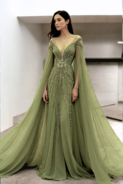 Draping Sleeve Gown