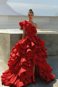 Cascading Ruffle Layer Gown Cascading Ruffle Layer Gown