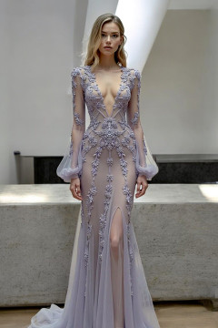 Illusion Bell Sleeve Gown Illusion Bell Sleeve Gown