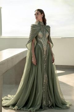 Caped-Sleeve Gown Caped-Sleeve Gown
