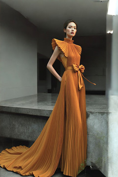 Ruffle Detail Gown