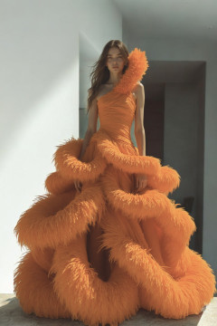 Feathered Looped Gown Feathered Looped Gown