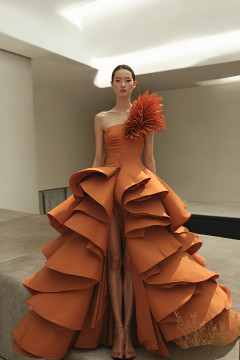 High Front Slit Gown High Front Slit Gown