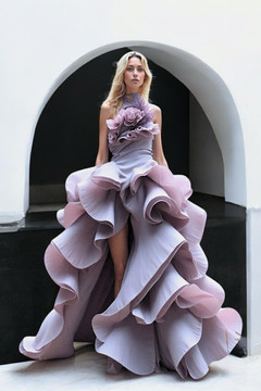 High-Neck Sleeveless Gown High-Neck Sleeveless Gown