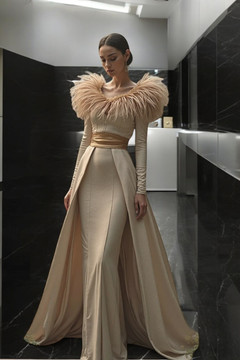 Feather Neck Gown Feather Neck Gown