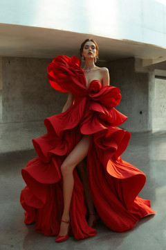 Ushas Ruffle Gown