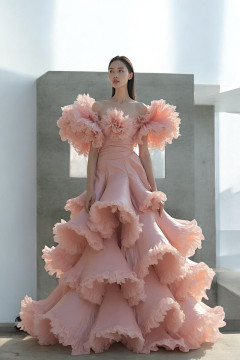Tiered Off the Shoulder Gown Tiered Off the Shoulder Gown
