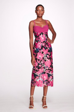 Sleeveless Column Midi  Dress