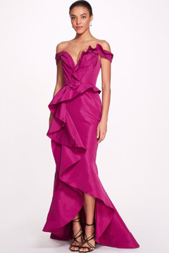 Off the Shoulder Faille Gown Off the Shoulder Faille Gown