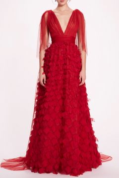 Draped V-Neck Gown Draped V-Neck Gown