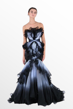 Strapless Ombre Gown Strapless Ombre Gown