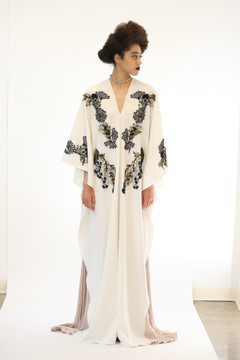 Embroidered Crystal Kaftan Gown Embroidered Crystal Kaftan Gown