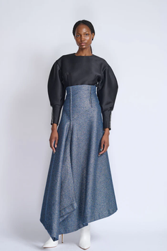 Onyx Gazar Top with Tweed Skirt Onyx Gazar Top with Tweed Skirt
