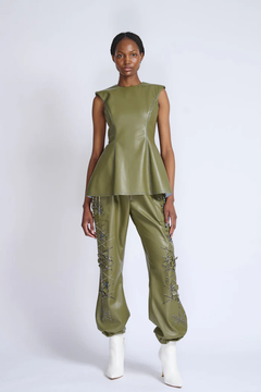 Cactus Vegan Leather Top with Jogger Pants Cactus Vegan Leather Top with Jogger Pants