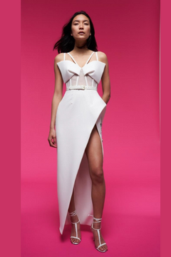 Swan White Crepe Gown Swan White Crepe Gown