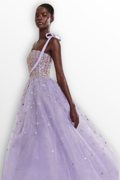Tulle Embroidered A-Line Gown Tulle Embroidered A-Line Gown