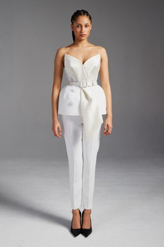 Crêpe Top with Crêpe Pants Crêpe Top with Crêpe Pants