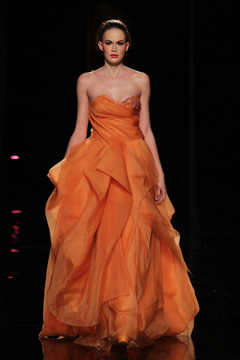 Strapless Gown with Ruffled Skirt Strapless Gown with Ruffled Skirt