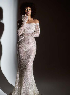Metal Crystal  Gown