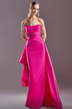 Strapless See Through Cutouts Gown Strapless See Through Cutouts Gown