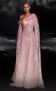 Asymmetrical- Neck Gown