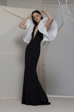 Almenno Sculpted Sleeve Gown Almenno Sculpted Sleeve Gown