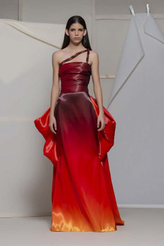 Angrogna One Shoulder Ombre Gown Angrogna One Shoulder Ombre Gown