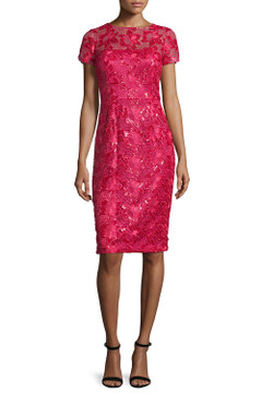 Lace Short Sleeve Cocktail Dress Lace Short Sleeve Cocktail Dress