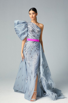 Puff One Shoulder Gown Puff One Shoulder Gown