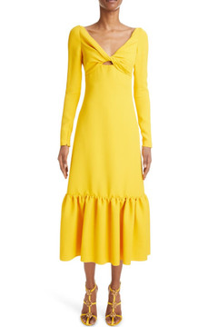 Long Sleeve Ruffle Hem Dress