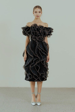 Ruffled Midi Dress