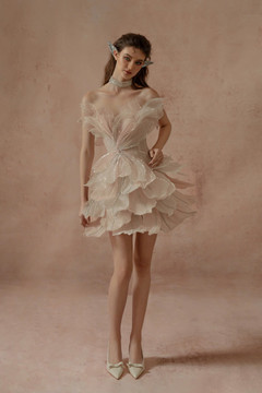Strapless Mini Petal Dress Strapless Mini Petal Dress
